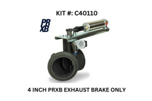 Pacbrake's 4-inch PRXB exhaust brake kit (C40110) designed for efficient braking performance in heavy-duty applications